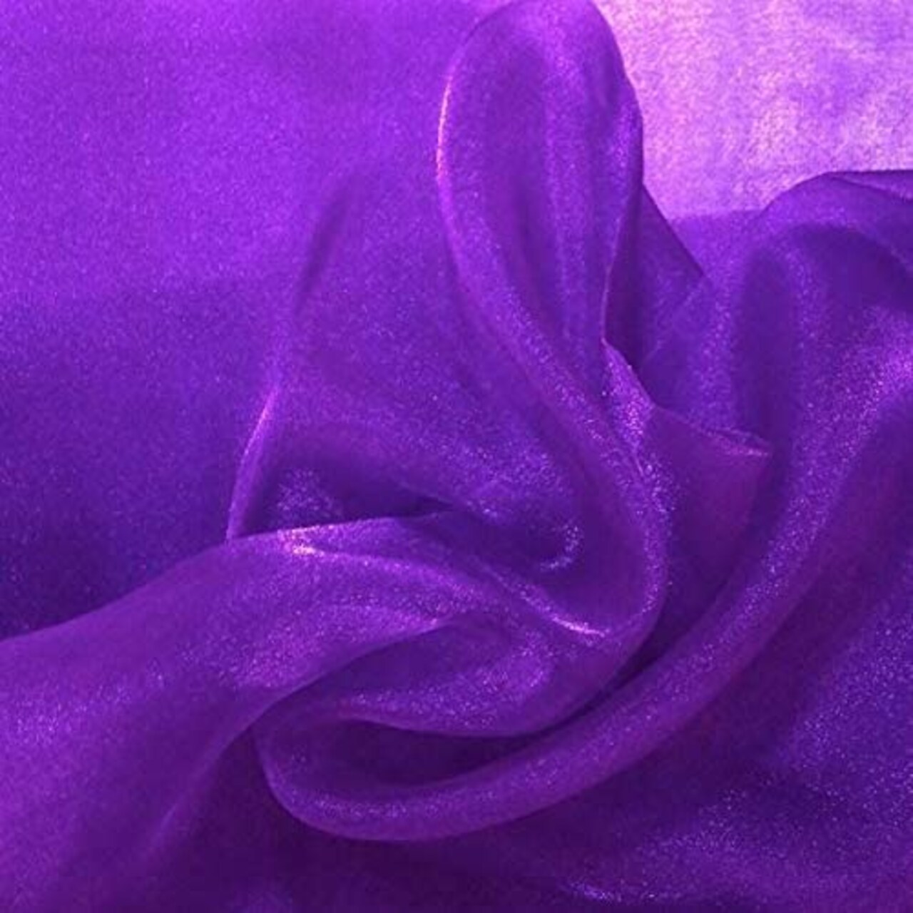 1 Yard Sparkle Crystal Sheer Organza, 60″ Wide 100% Polyester Shiny Fabric